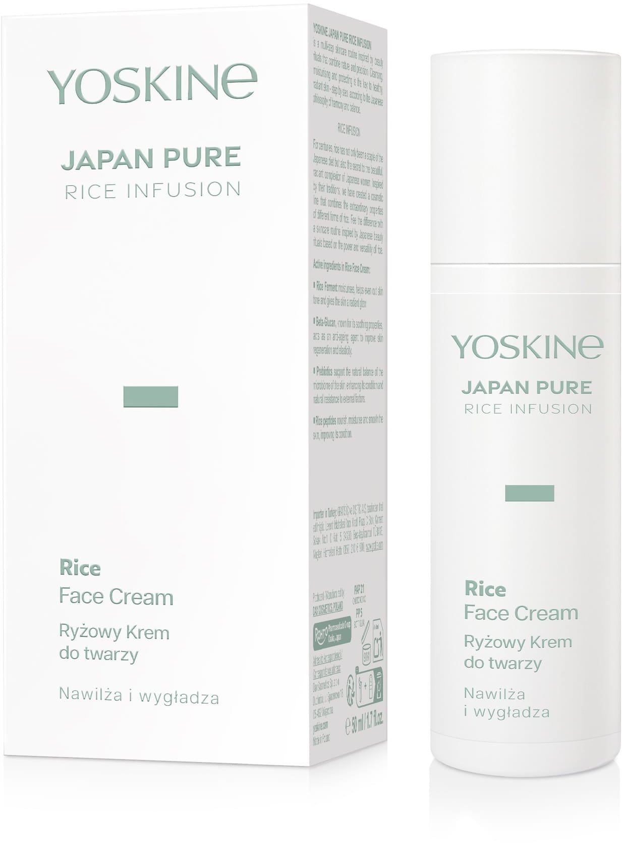 Yoskine Japan Pure Rice Infusion Ryżowy krem do twarzy 50ml