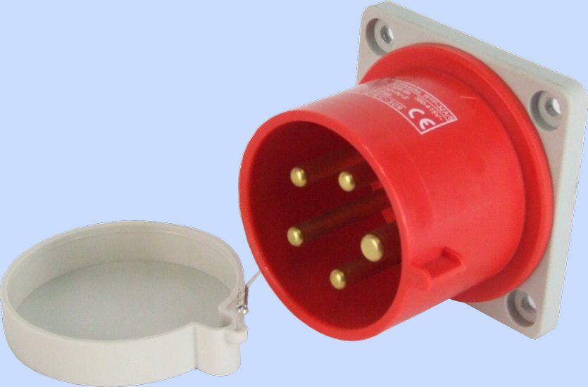 Elektromet Wtyczka tablicowa prosta czerwona 32A 400V IP44 (922035)