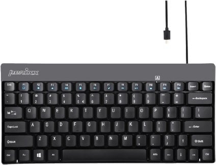 Klawiatura Perixx Perixx PERIBOARD-422 DE, Mini USB-C Keyboard wired, black