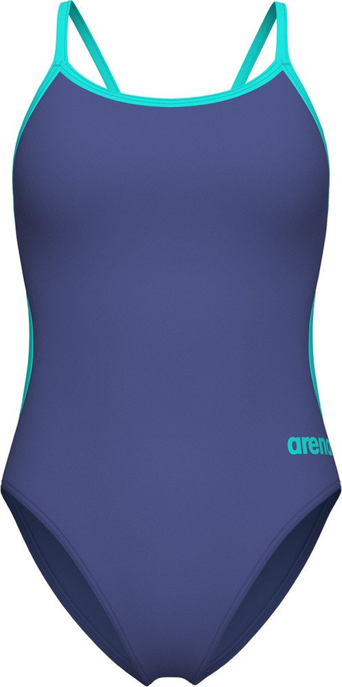 Damski Strój Kąpielowy Women's Swimsuit Lace Back Solid dress blues rozmiar 34