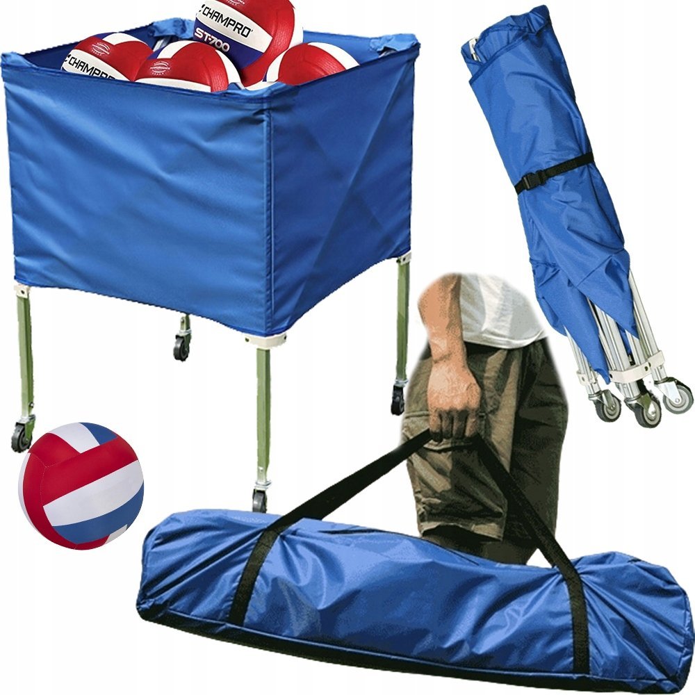 Korbi WÓZEK KOSZ NA PIŁKI NA KÓŁKACH TRANSPORTU 90x65x65