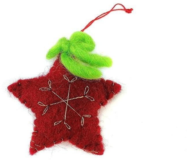 Zawieszka materiałowa gwiazdka