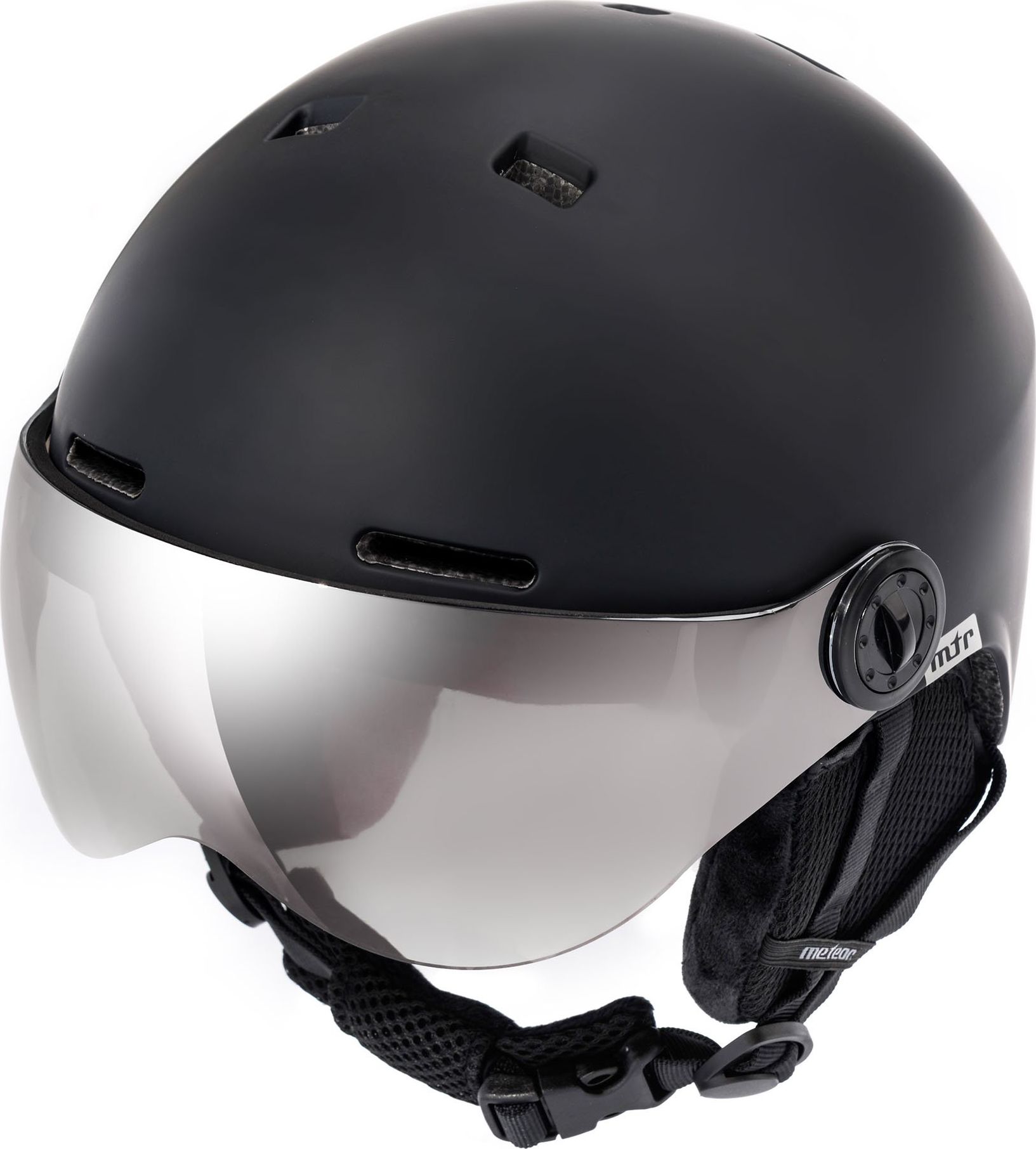 Meteor Kask narciarski z szybą FALVEN czarny Meteor Rozmiar 58-61