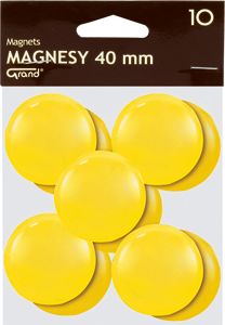 KW Trade Magnesy Grand 40 mm żółte op. 10 sztuk