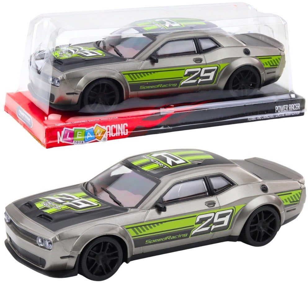 Samochód Sportowy Wyścigowy Napęd Na Tył Srebrno Zielony