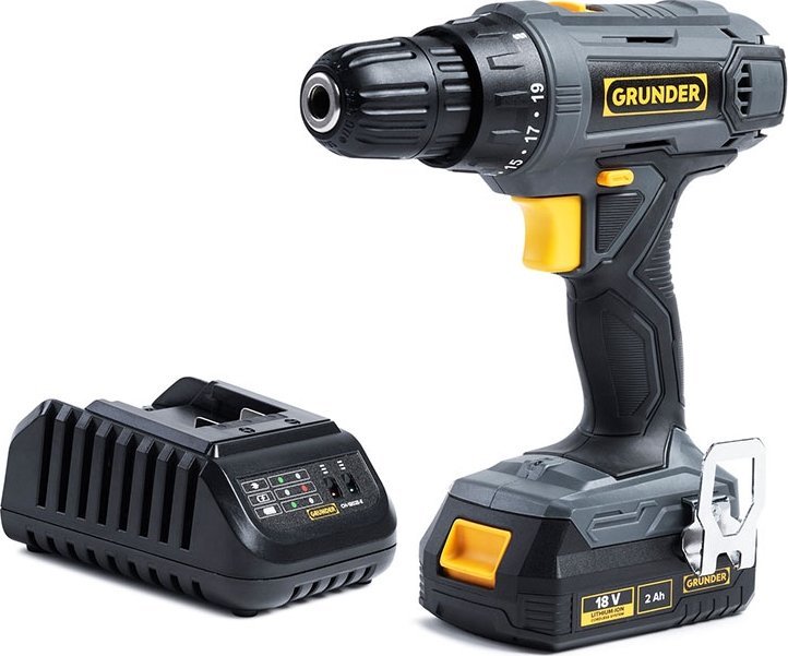 Wiertarko-wkrętarka Grunder CD-L1118 18 V 1 x akumulator 2 Ah