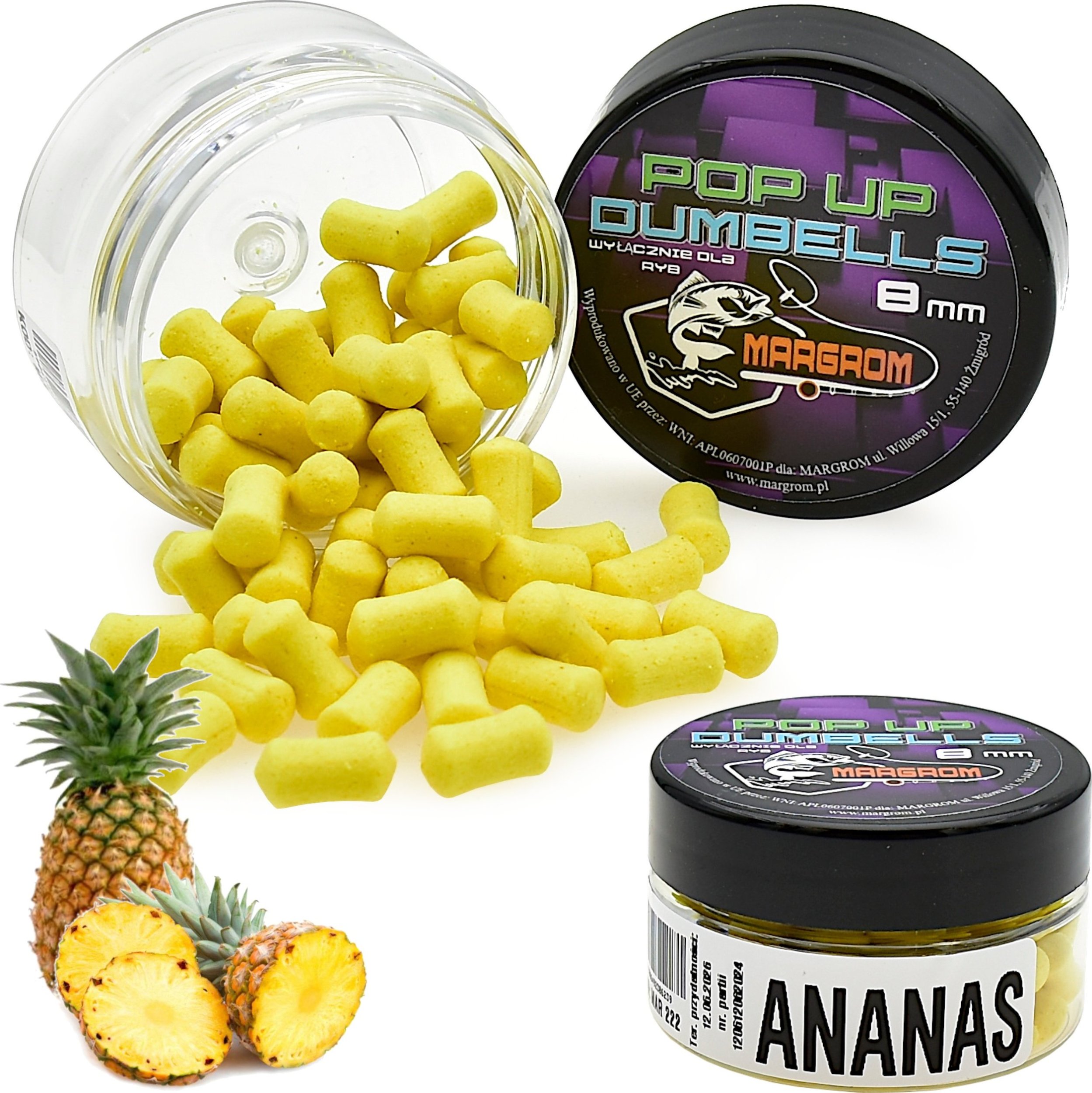 Margrom Dumbells POP UP 8 mm Margrom ANANAS przynęta Method Feeder