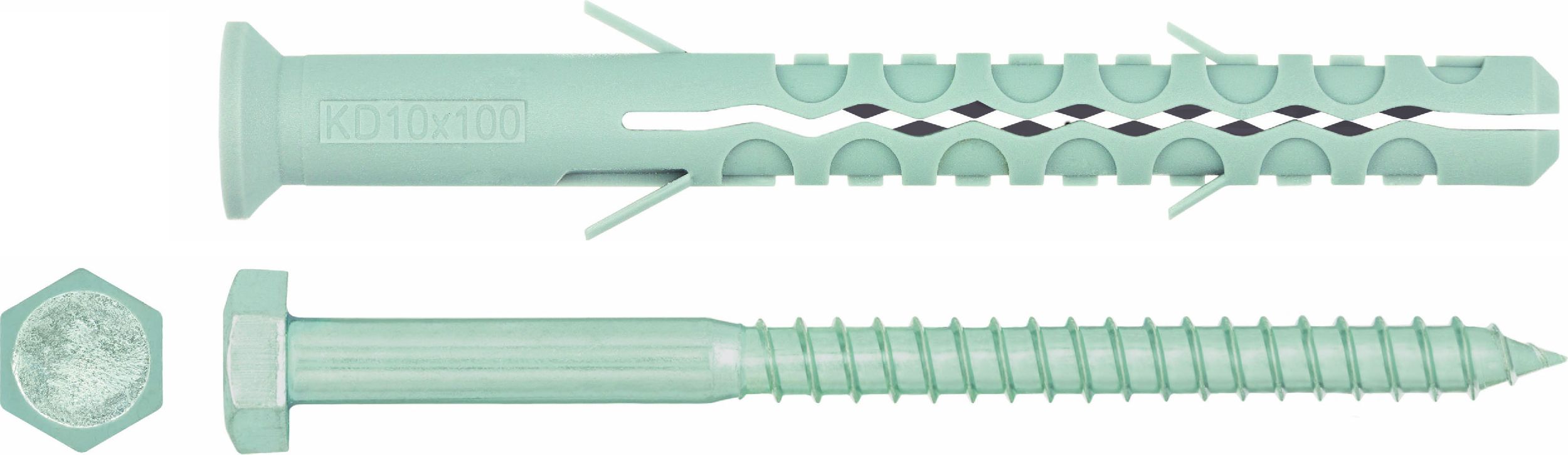 Koelner Kołek fi 10x120mm z długą płaszczyzną podziału z wkrętem sześciokątnym 25szt. (KD-10120)