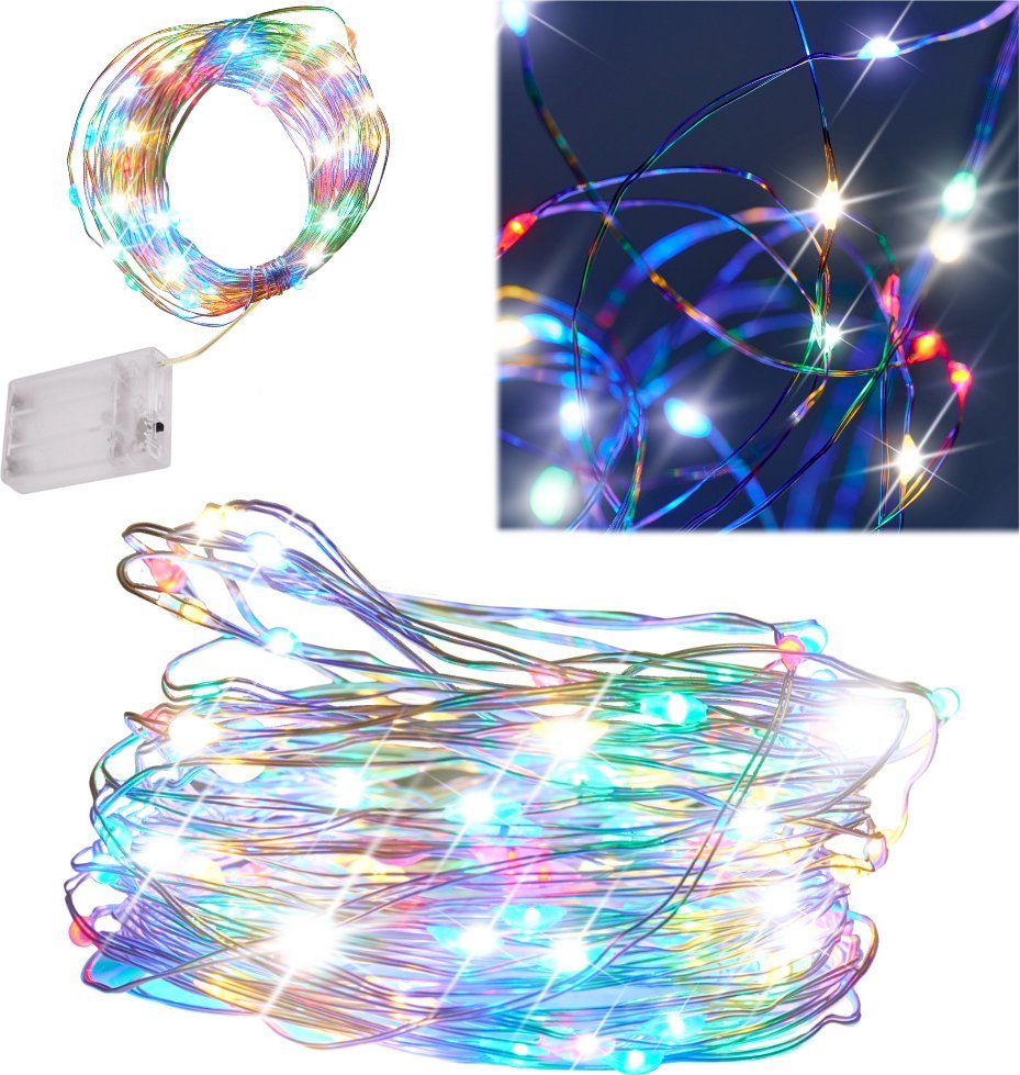 Lampki choinkowe 100 LED kolorowe