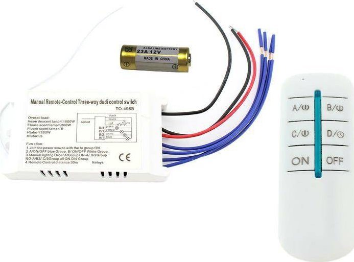 Aptel BEZPRZEWODOWY WŁĄCZNIK / WYŁĄCZNIK OŚWIETLENIA biały AG132B