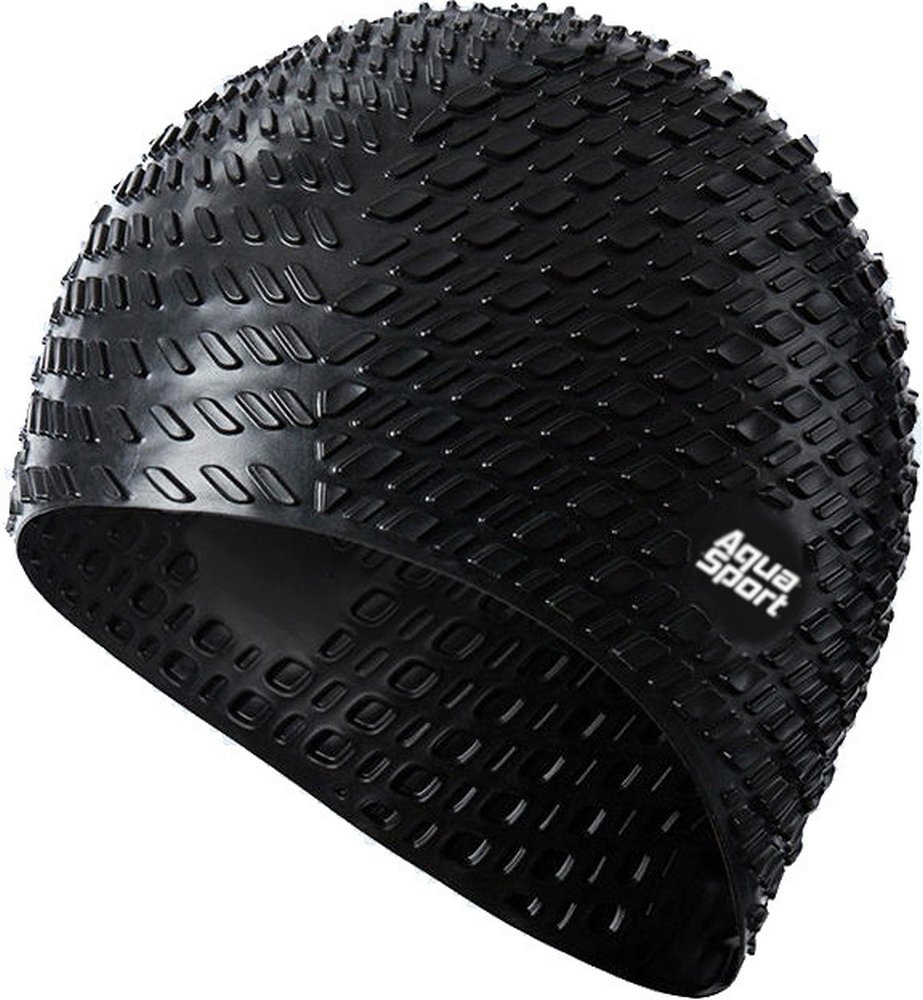 Aqua-Sport czepek pływacki bubble cap active black AS9261