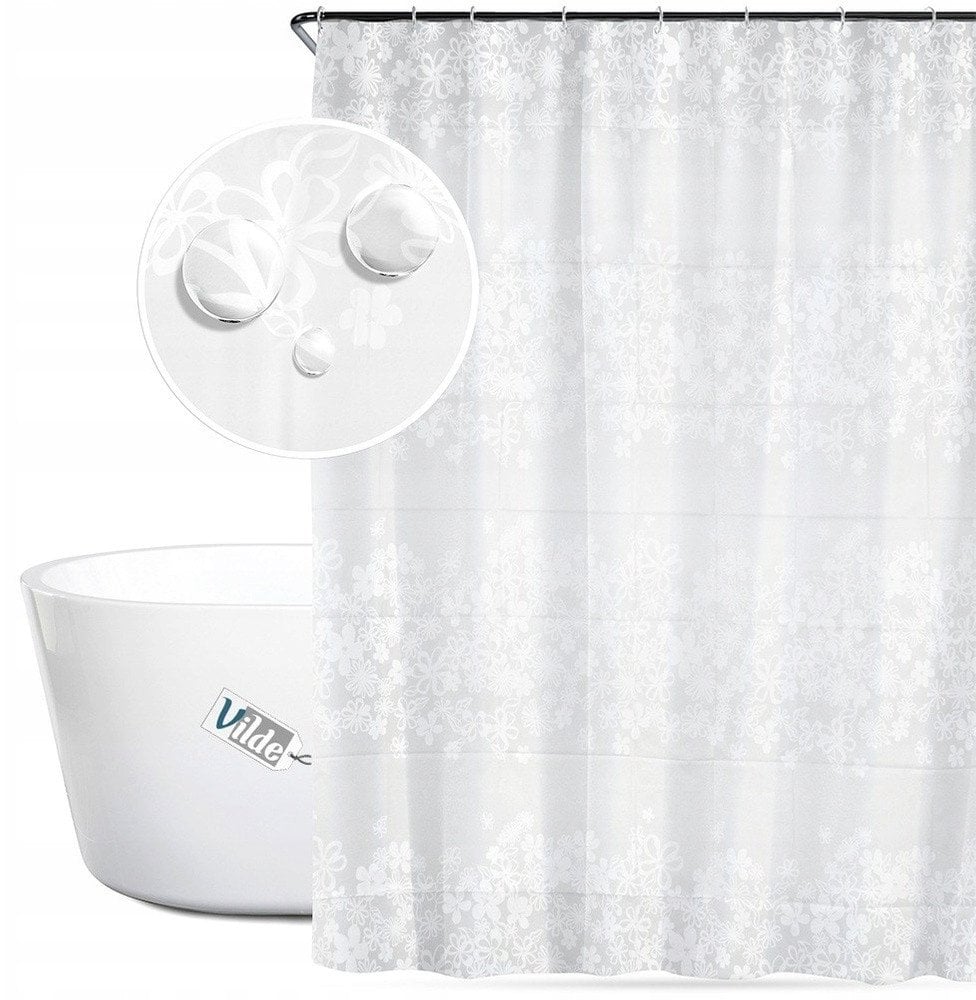 Vilde Zasłona prysznicowa haczyki 180x180 cm