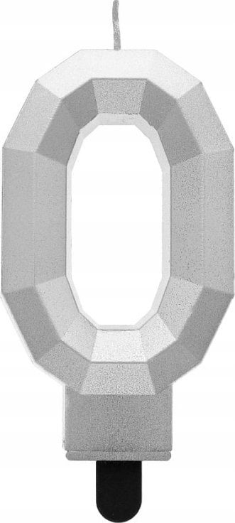 GoDan Świeczka cyfra 0 Diament met srebrny PF-SDS0 63193