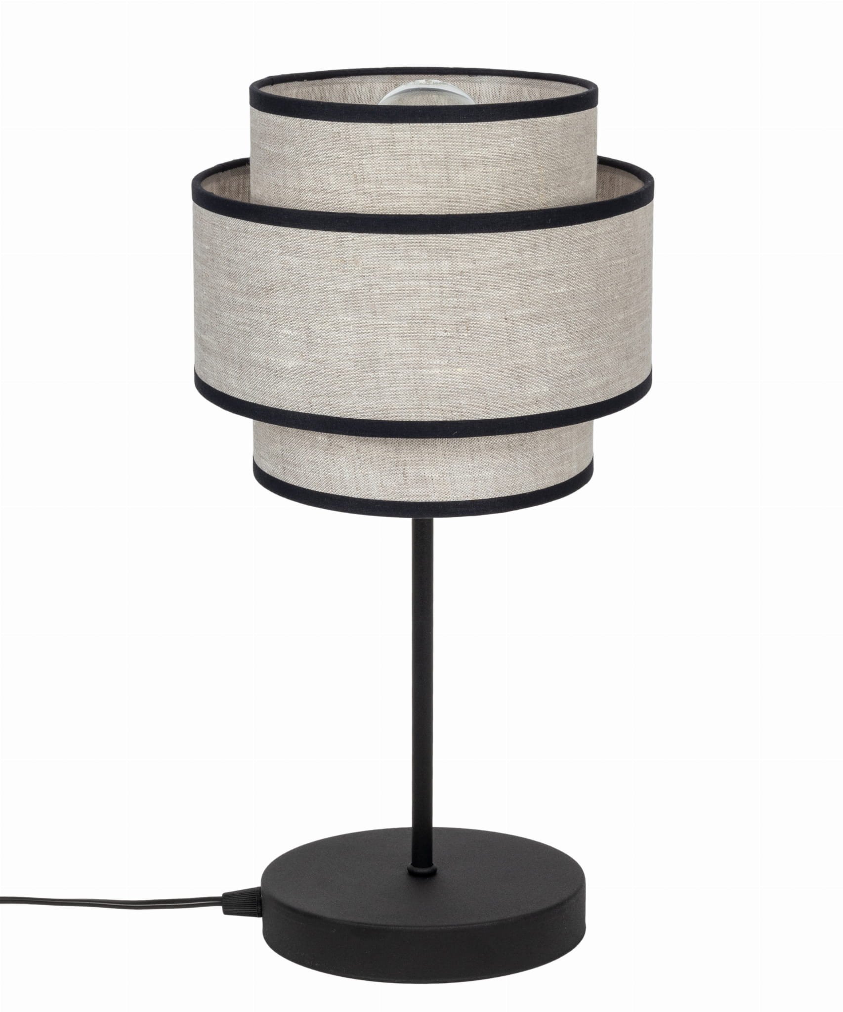 Lampka nocna stołowa gabinetowa BOHO juta