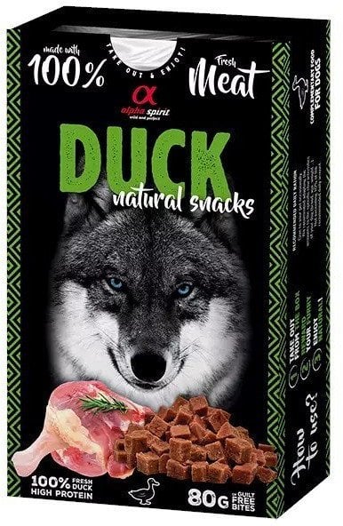 Alpha Spirit Naturals przysmak dla psa kaczka 80g