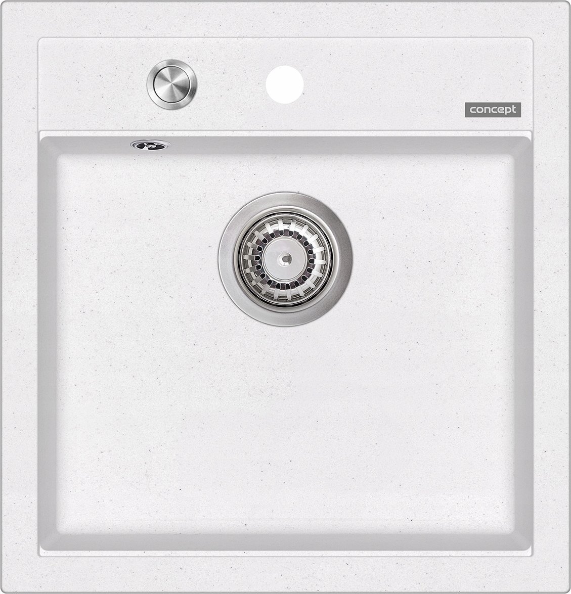 Zlewozmywak Concept DG00C50wh kuchenny granitowy bez ociekacza BIAŁY