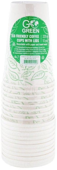 Videi draudzigas kafijas kruzes ar vaciniem Go Green 320ml 10 gab./ 0 12kg 4743115012006