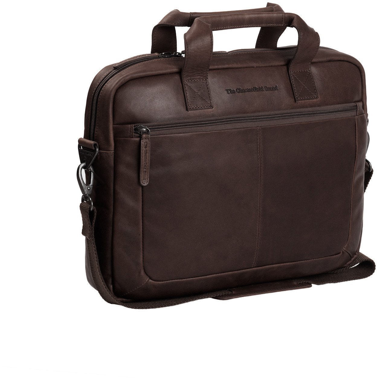 The Chesterfield Brand Calvi computer bag for 15.6" laptop, brown