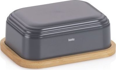 Maselniczka Kela Maselniczka, bambus/tworzywo sztuczne, 15,5 x 11,5 x 6 cm, szara / Kela