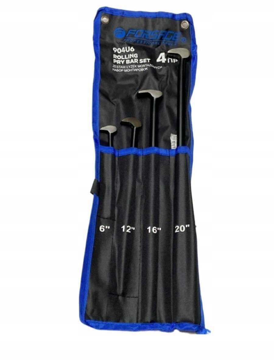 Zestaw łomów, dźwigni, łyżek montażowych do opon 4el. na płachcie