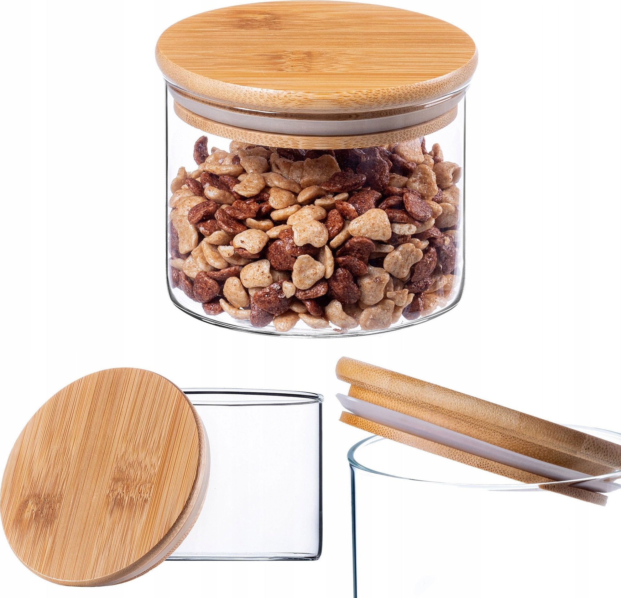 Kadax KADAX Pojemnik Na Żywność Szklany Przyprawy Sypkie Z Pokrywką Słoik 550ml