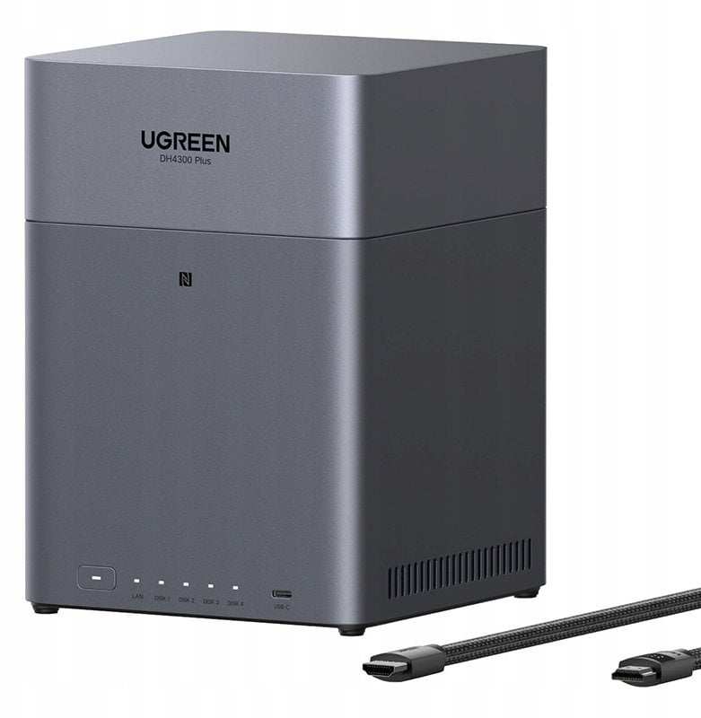 Serwer plików Ugreen 4-Bay Network Attached Storage DH4300 Plus EU Diskless
