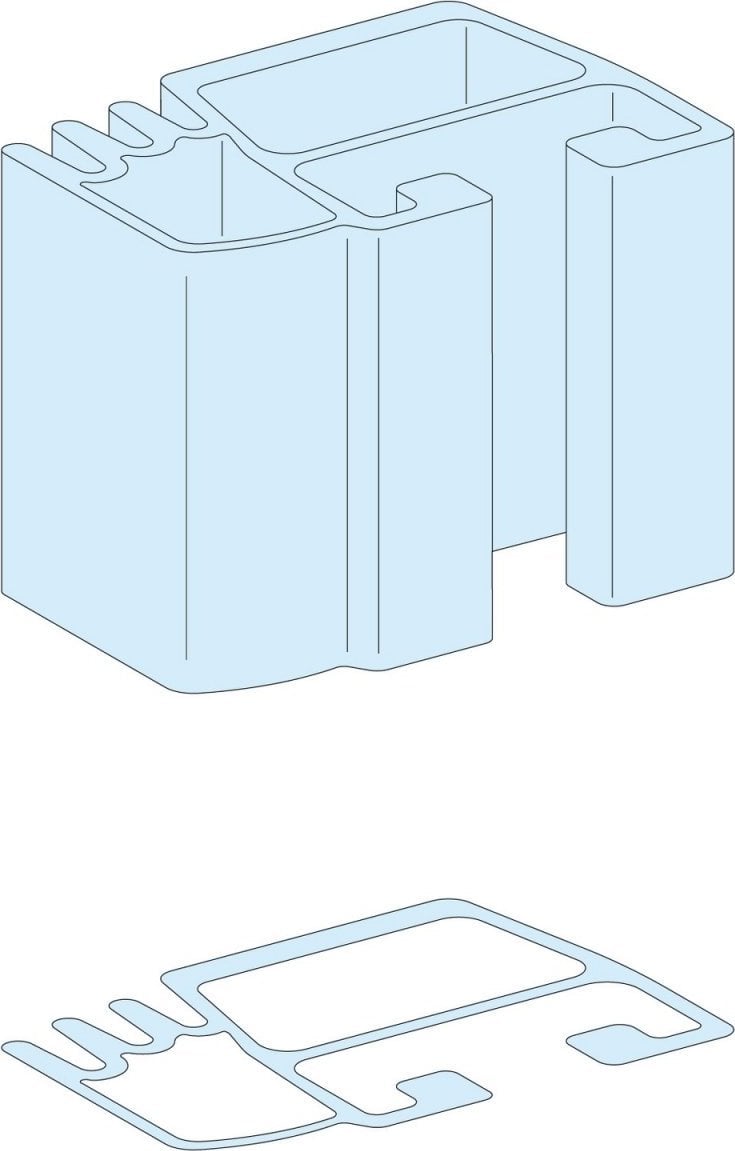 Schneider Electric Profil do szyny pionowy LINERGY 800A LVS04503