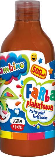 Bambino Farby plakatowe w butelce 500ml Bambino brązowa