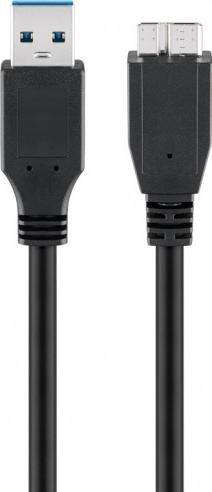 Kabel USB Goobay USB-A - micro-B 0.5 m Czarny (95734)