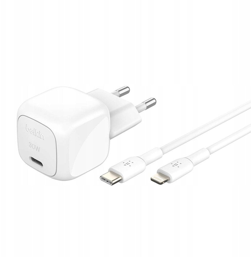 Ładowarka Belkin BOOST Charge USB-C/Light. 30WLad.PD,ws+Kab.WCA008kq1MWH-B5