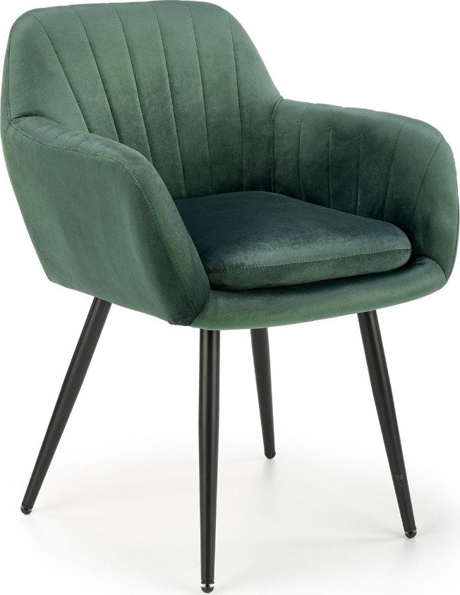 Halmar Krzesło K429 VELVET ciemnozielone