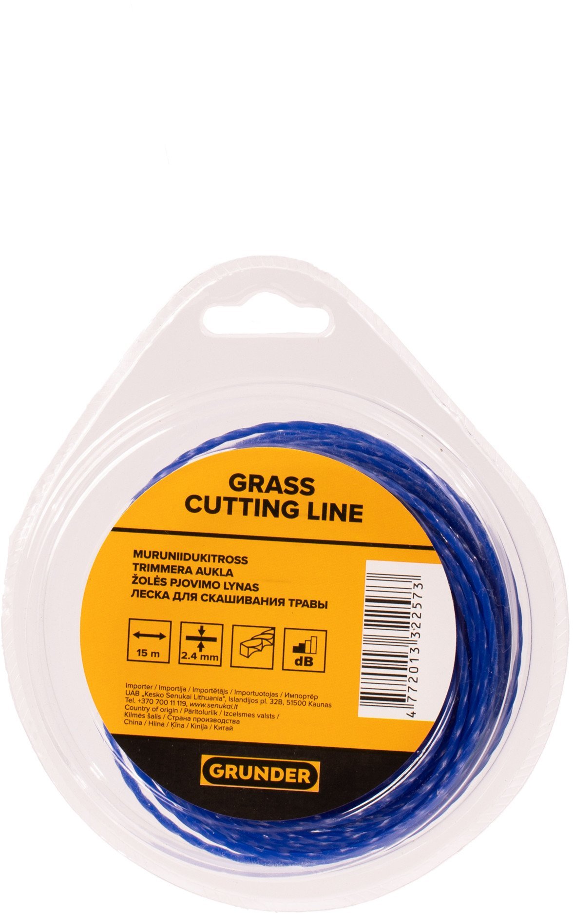 TRIMMER LINE 2.4MM 15M SQUARE TWIST ECO
