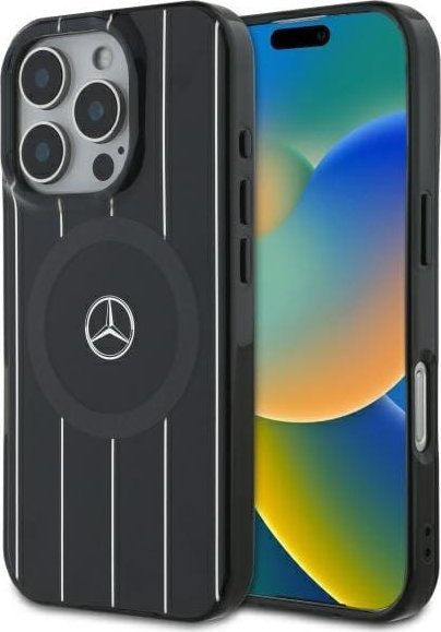 Mercedes Mercedes MEHMP16L23HRSK iPhone 16 Pro 6.3" czarny/black hardcase MB Double Layer Crossed Lines MagSafe