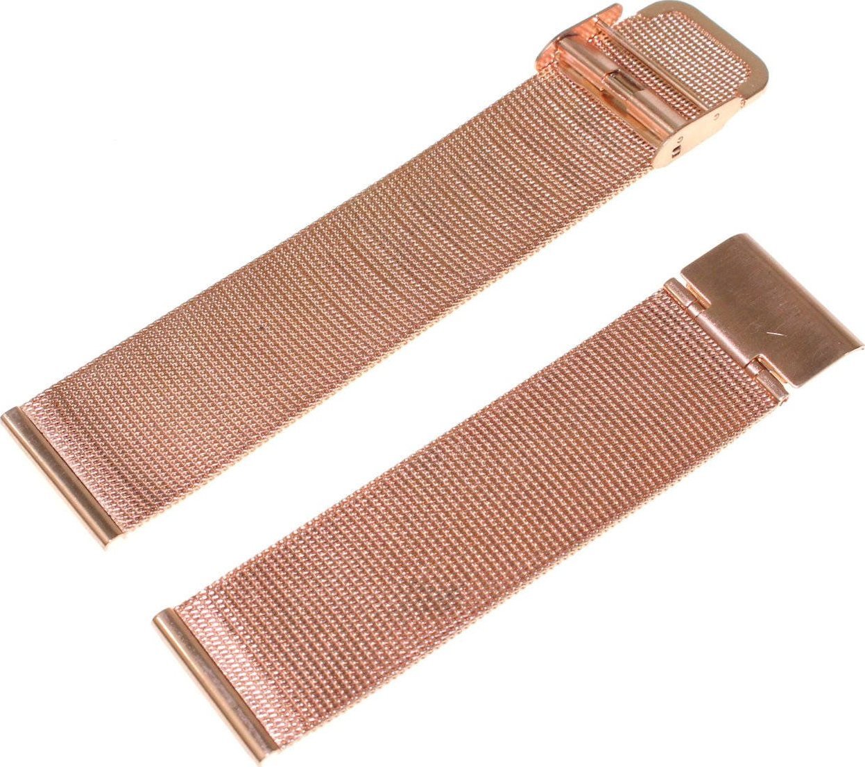 Diloy Bransoleta stalowa do zegarka Diloy MESH05-22-FR 22 mm różowe złoto