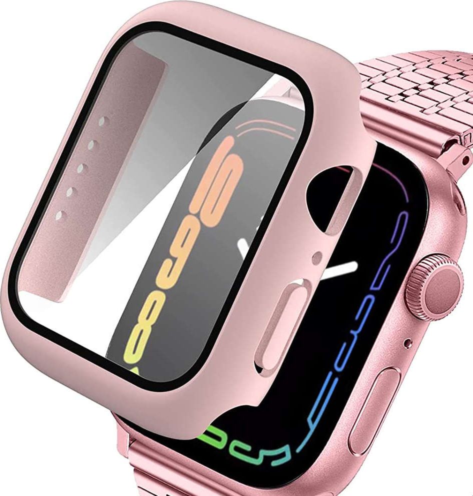 Alogy Alogy Etui do smartwatcha nakładka ze szkłem do Watch 4/5/6/SE 40mm Czarna uniwersalny