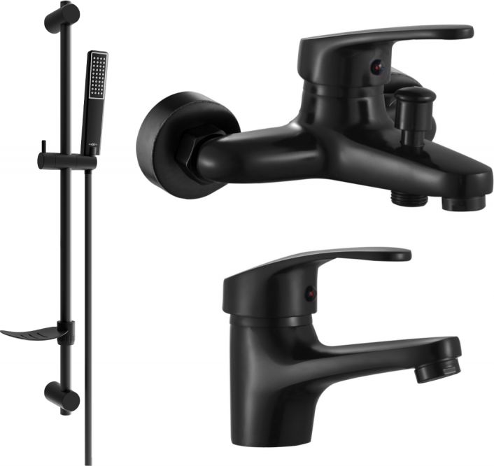 Mexen Mexen Erica DF72 zestaw prysznicowy, czarny - 746403DF72-70