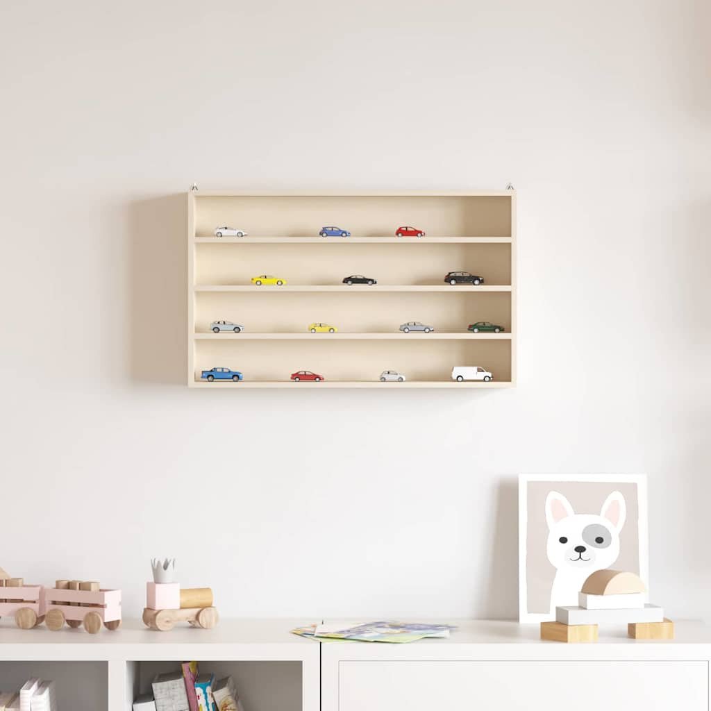 vidaXL Drewniana szkatułka na kolekcję Brązowy 60 x 8,5 x 37 cm