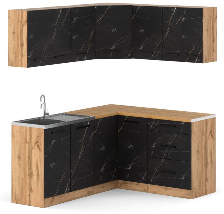 Meble Kuchenne Nowoczesne Narożne San Sebastian Zestaw Kuchenny Danka