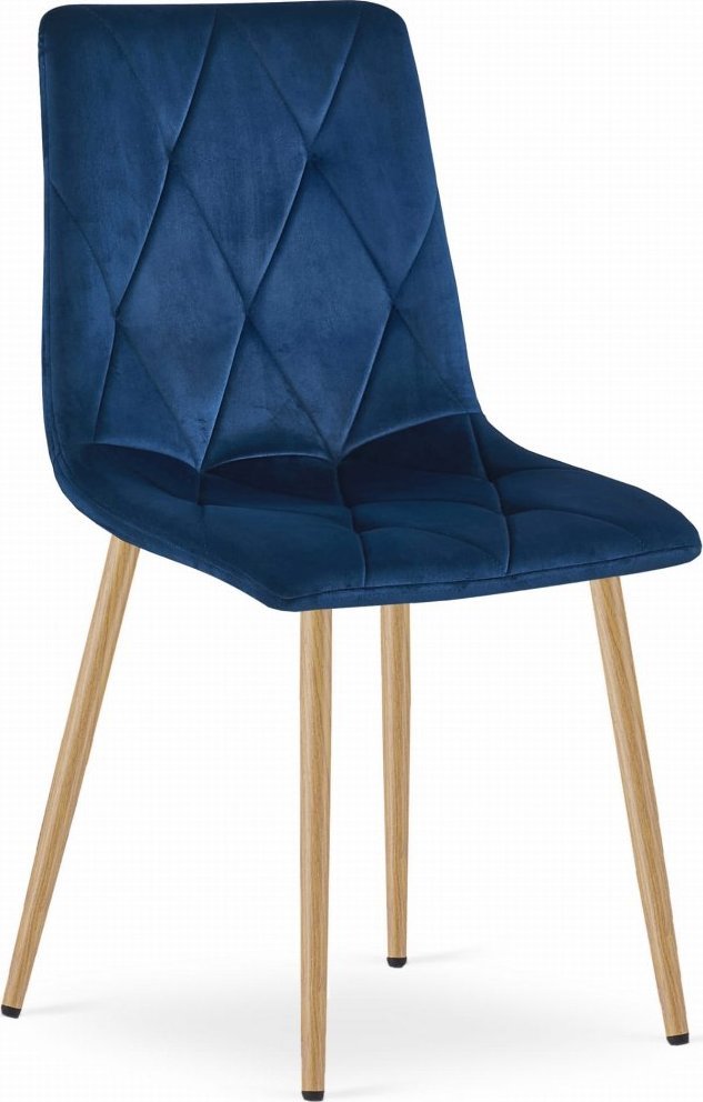 Leobert Krzesło LIBRA - granat aksamit / nogi kolor drewna x 1