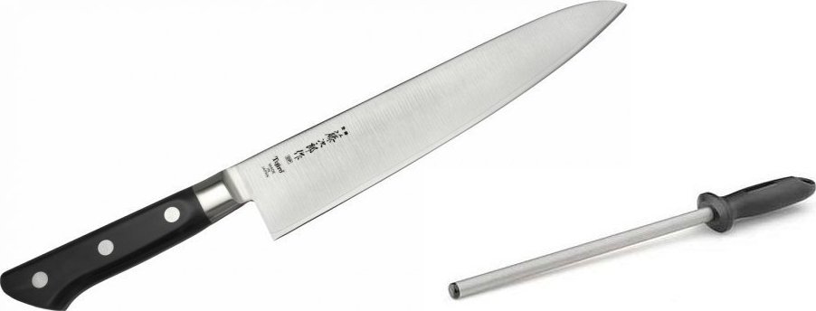 Tojiro Nóż szefa kuchni 21cm Tojiro DP3 PLUS ostrzałka Taidea T0825D
