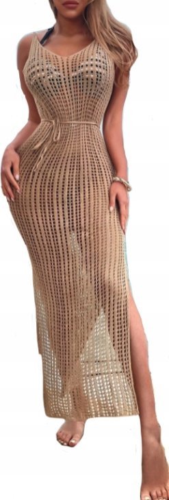 Pareo narzutka na strój tunika w dziurki