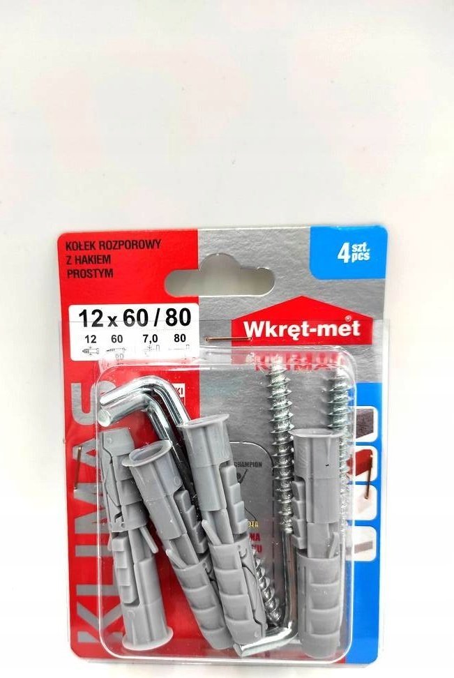 Wkręt-met BLISTER KOŁ.ROZ.Z HAKIEM PROSTYM 12 kod: