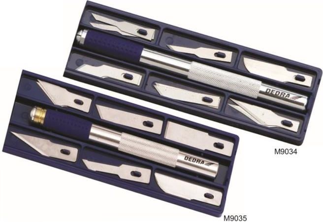 Dedra Nóż precyzyjny wielofunkcyjny 12 ostrzy chwyt 9mm (M9035)