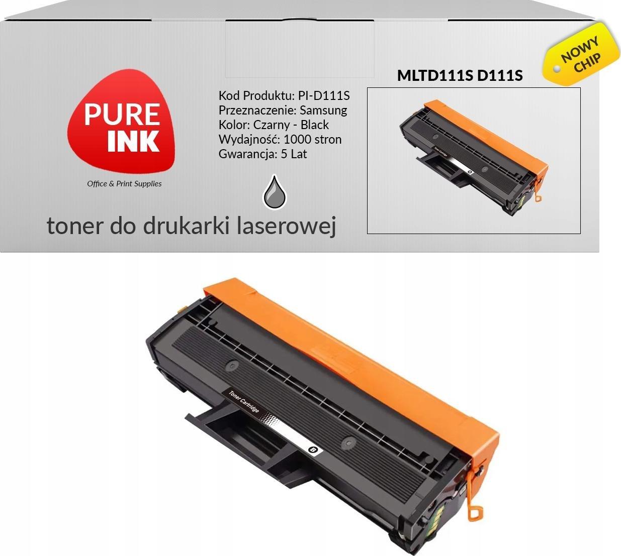 Toner Pureink Black Zamiennik MLT-D111S