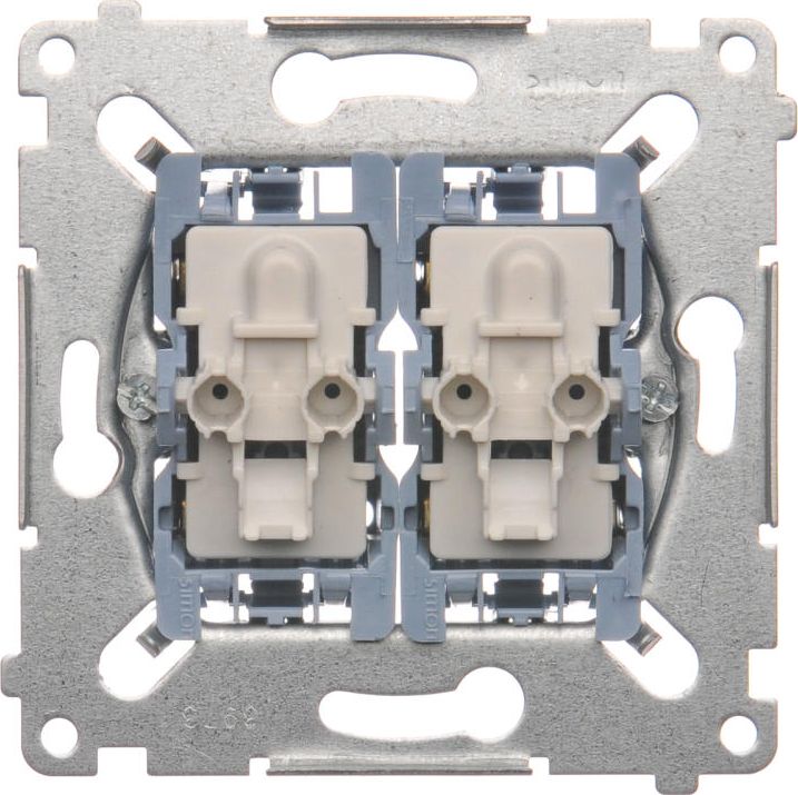 Kontakt-Simon Łącznik schodowy i przycisk zwierny Simon 54 podwójny 10AX 250V mechanizm (SW6P1M)