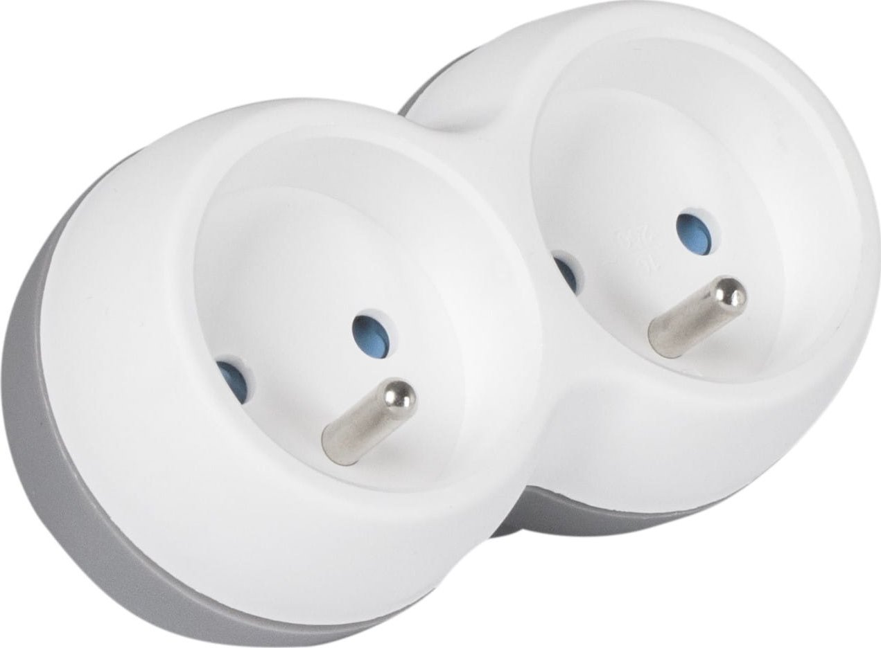 Libox Rozgałęźnik sieciowy 1wtyk/2gniazda z uziemieniem LB0166-2 LIBOX