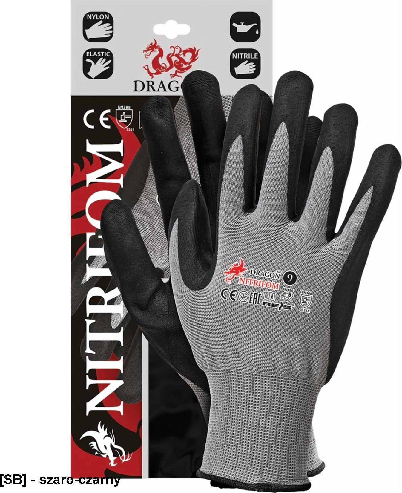 R.E.I.S. NITRIFOM rękawice ochronne 7