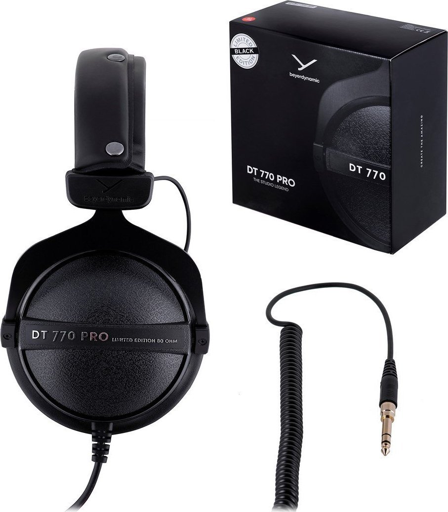 Słuchawki Beyerdynamic Beyerdynamic DT 770 PRO 80 OHM BLACK LIMITED EDITION - Słuchawki studyjne zamknięte