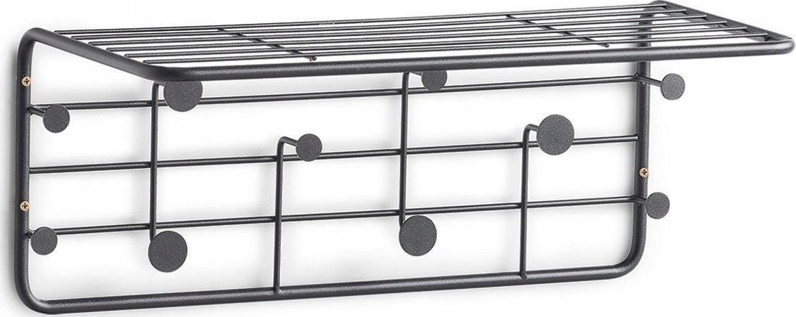 Zeller Wieszak na ubrania z półką, 10 haczyków, metalowy, ZELLER