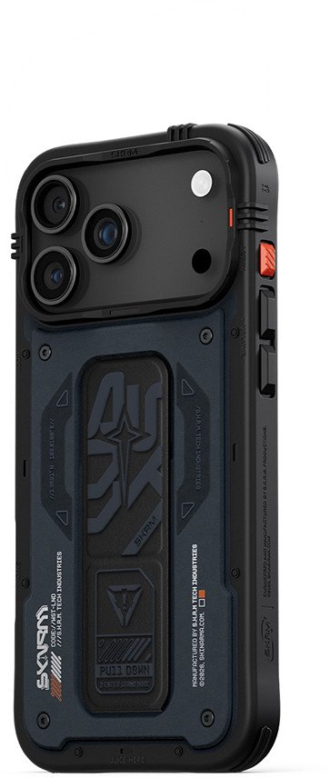 Etui Skinarma Aegis do iPhone 17 Pro Max Magnetic Charging + Grip Stand granatowy